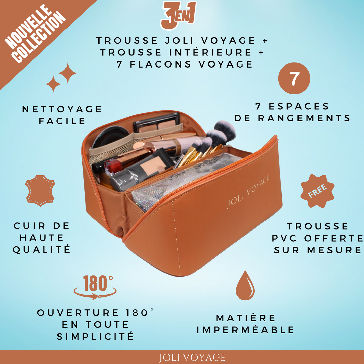 Trousse de toilette - Marron Camel