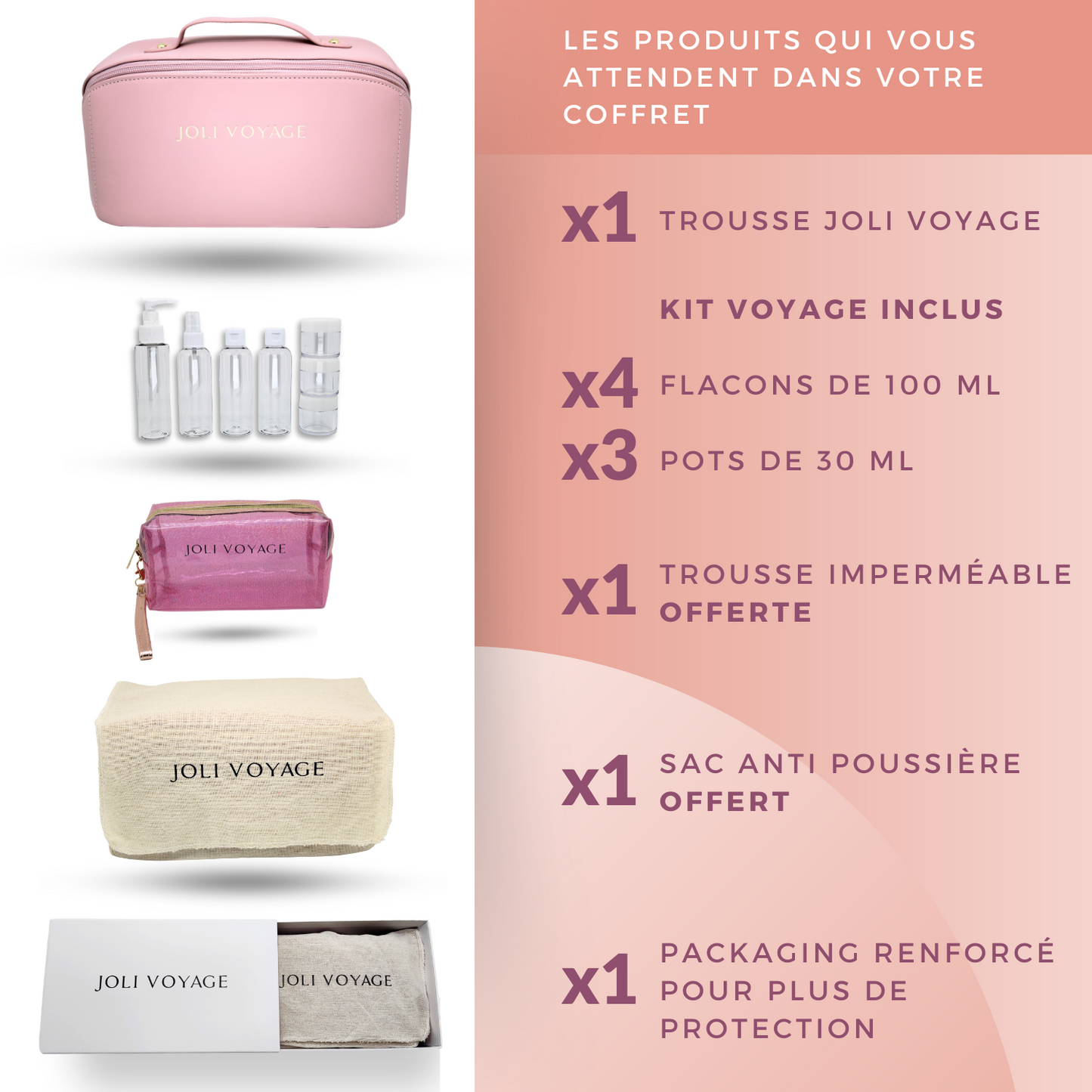 Trousse de toilette - Rose poudré