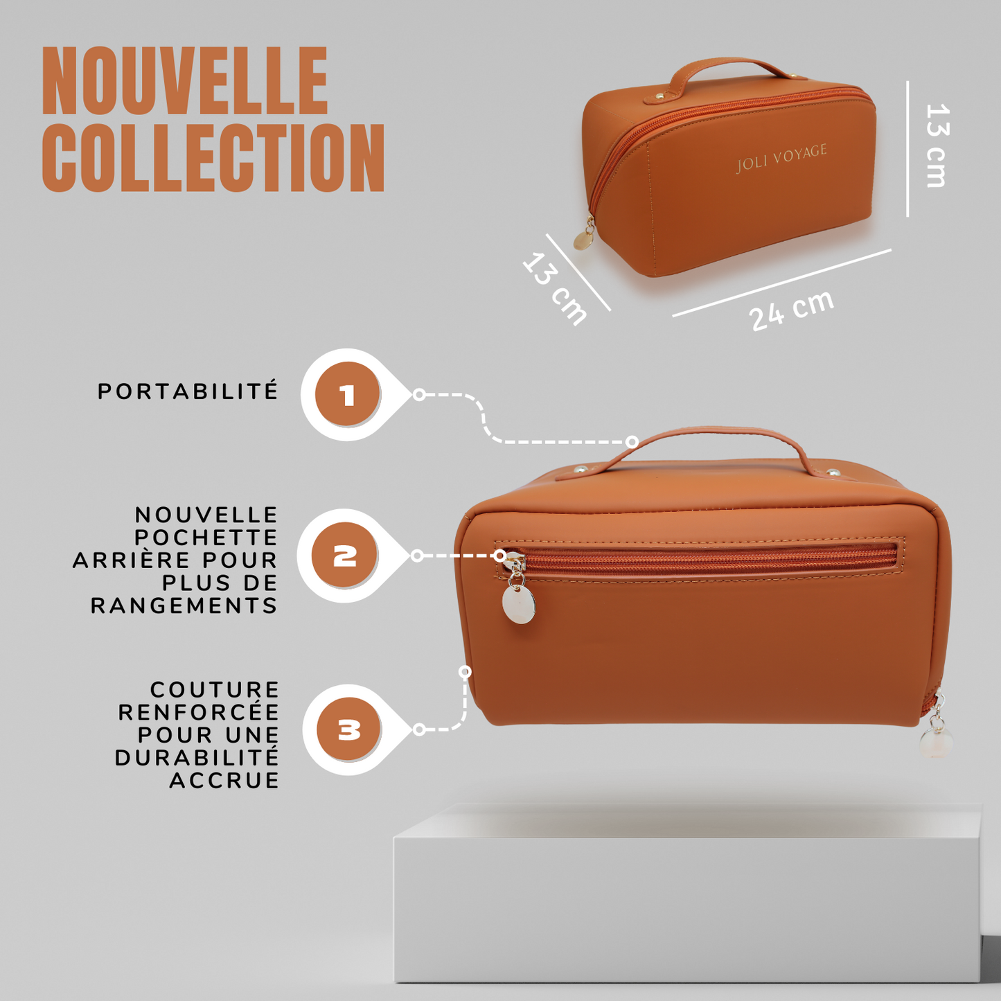 Trousse de toilette - Marron Camel