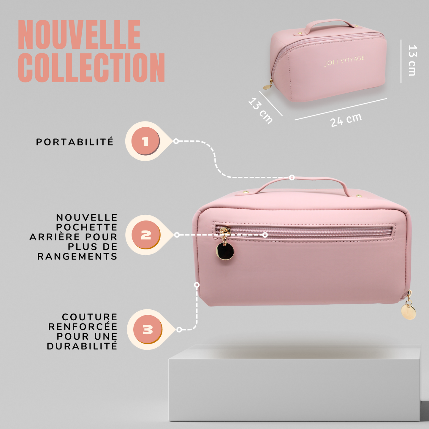 Trousse de toilette - Rose poudré